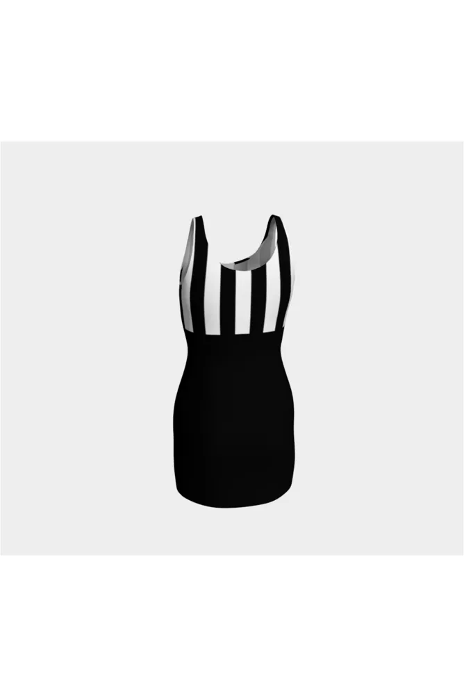 Vertical Stripe Bodycon Dress